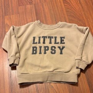 2/3t Little Bipsy Tan Crewneck Sweatshirt